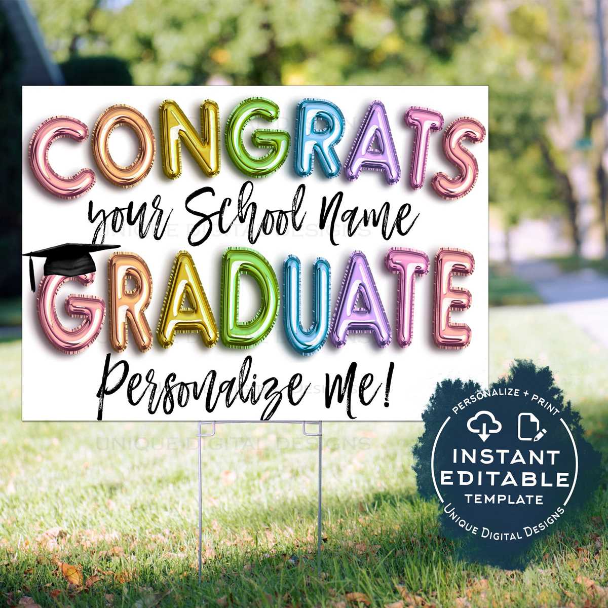 congrats printable sign