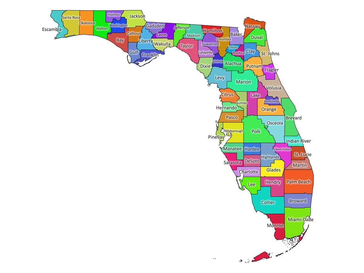 county map of florida printable county map of florida printable
