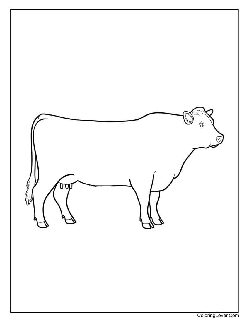 cow printable coloring pages