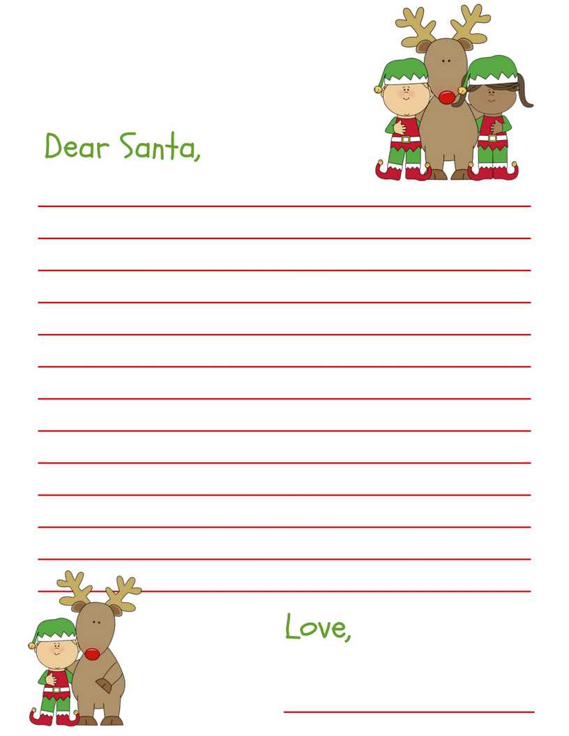 letter for santa free printable