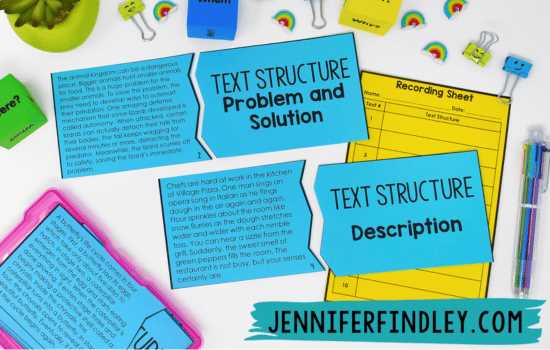 text structure printables text structure printables