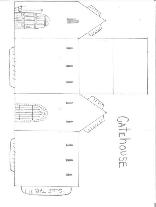 cut out castle template printable