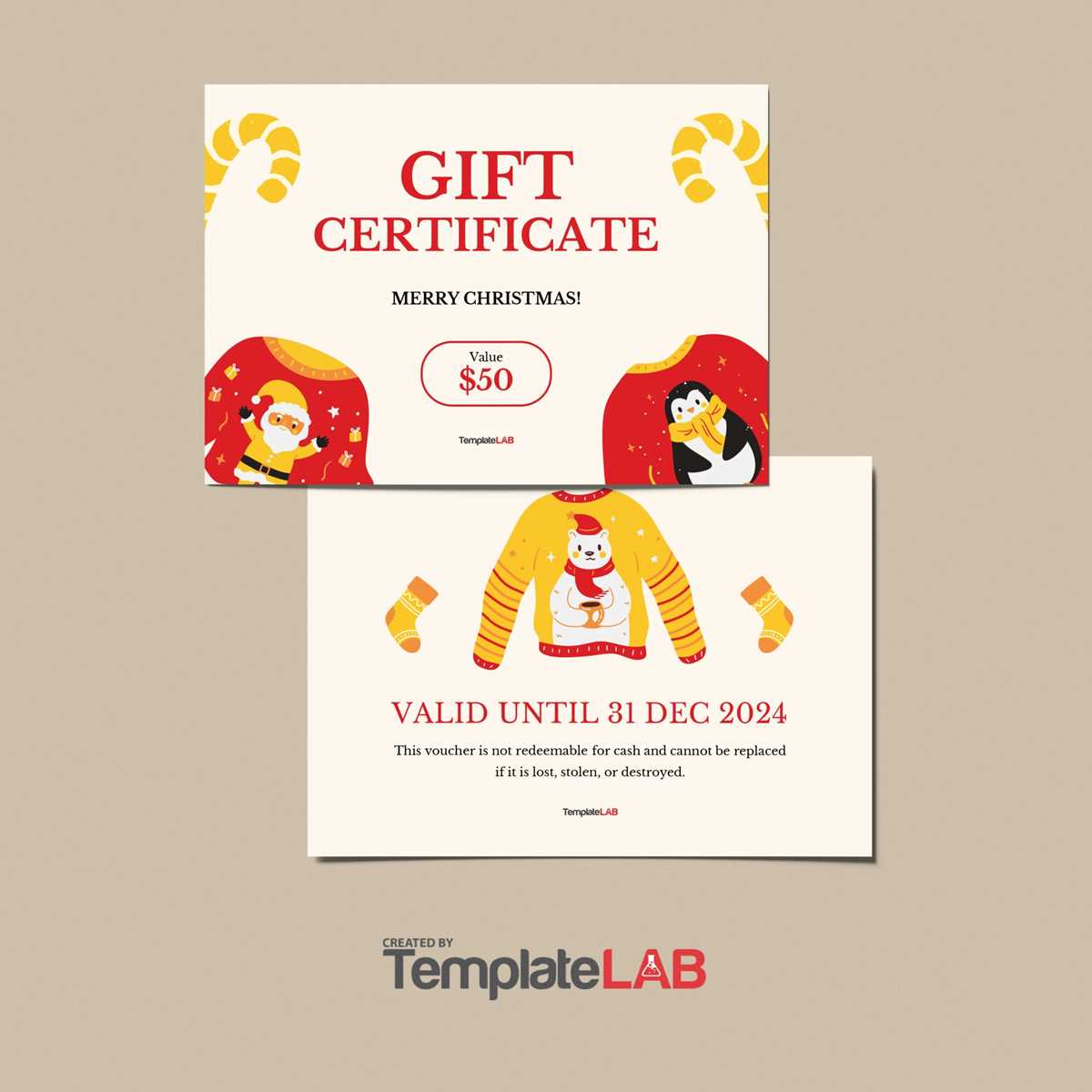 christmas gift certificate free printable christmas gift certificate free printable