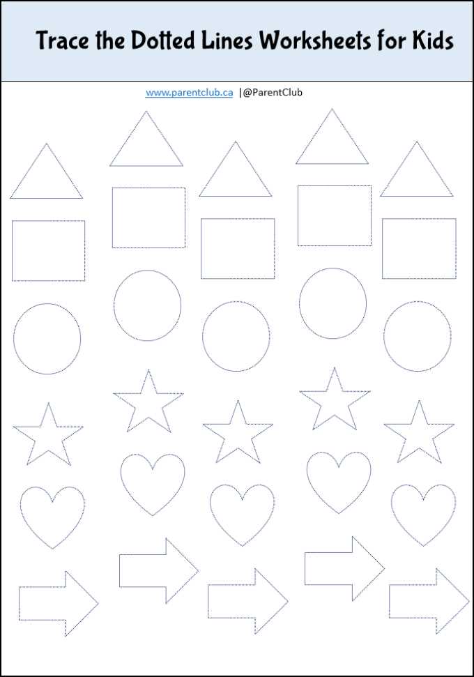 free printable tracing lines worksheets
