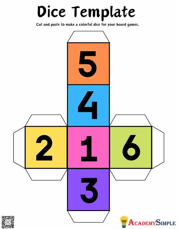 dice template printable