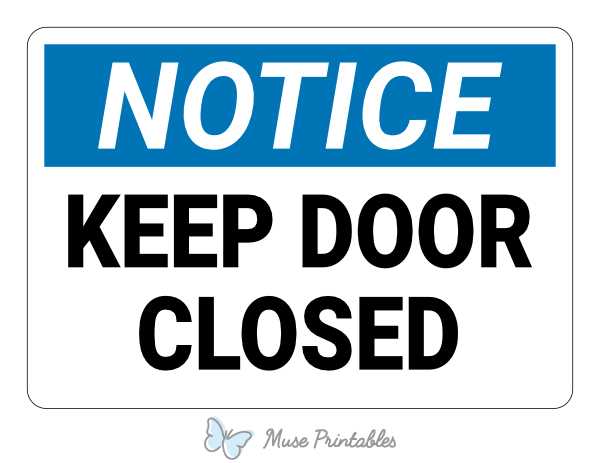 door sign printable