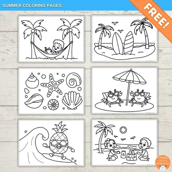 summer coloring pictures printable summer coloring pictures printable