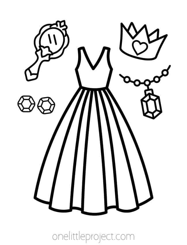 dresses coloring pages printables dresses coloring pages printables