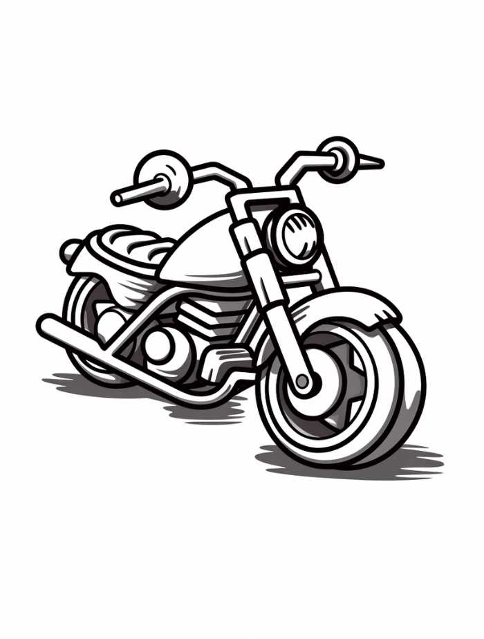 printable motorcycle coloring pages
