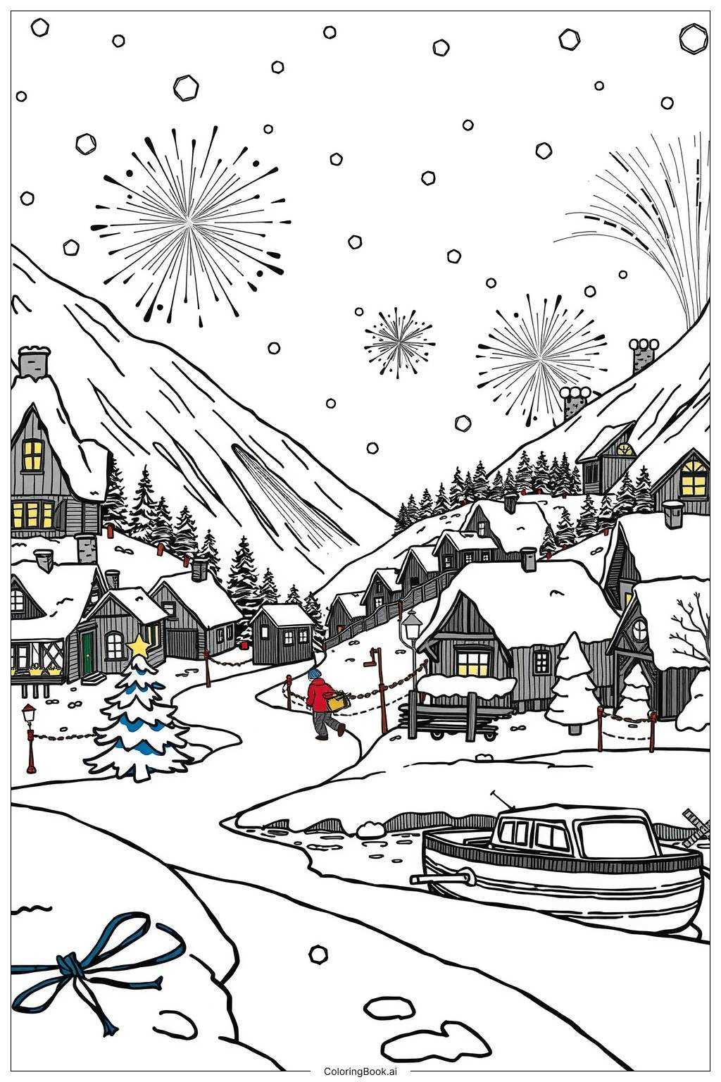 winter scene printable winter scene printable