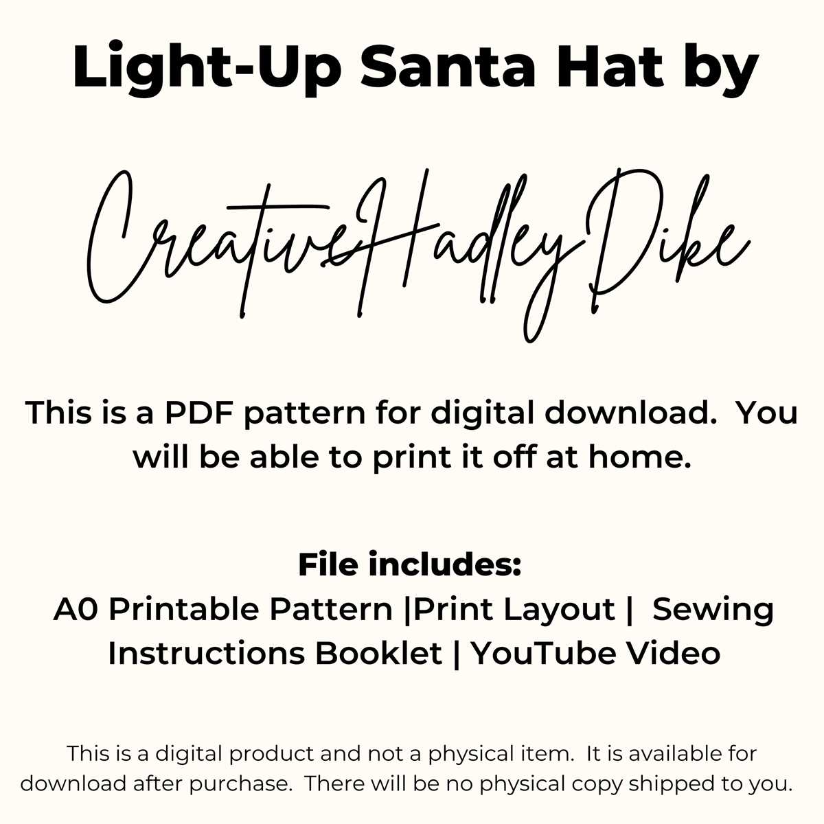printable santa hat sewing pattern printable santa hat sewing pattern