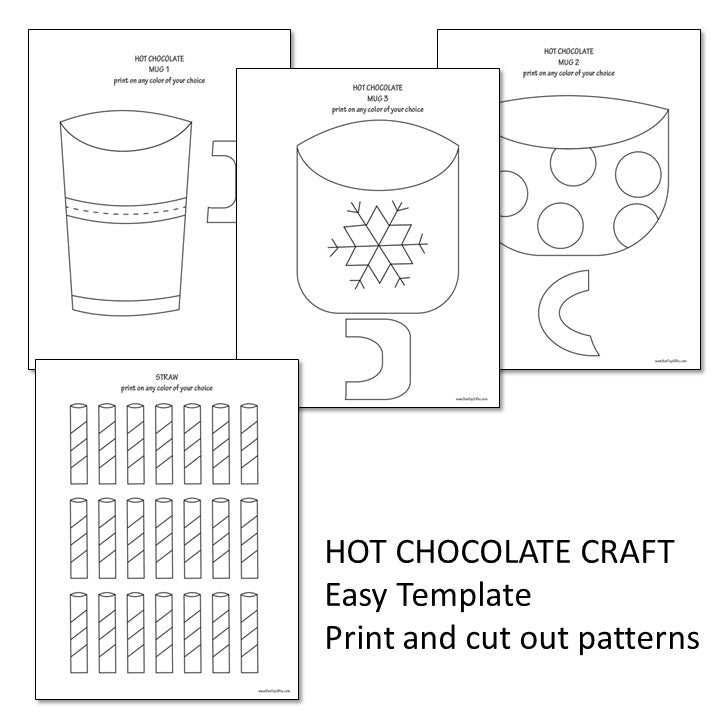 printable hot chocolate mug printable hot chocolate mug