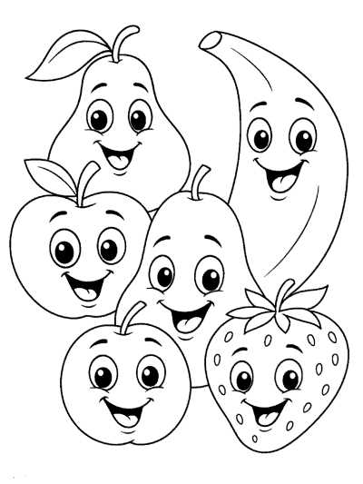 fruit coloring pages printable fruit coloring pages printable