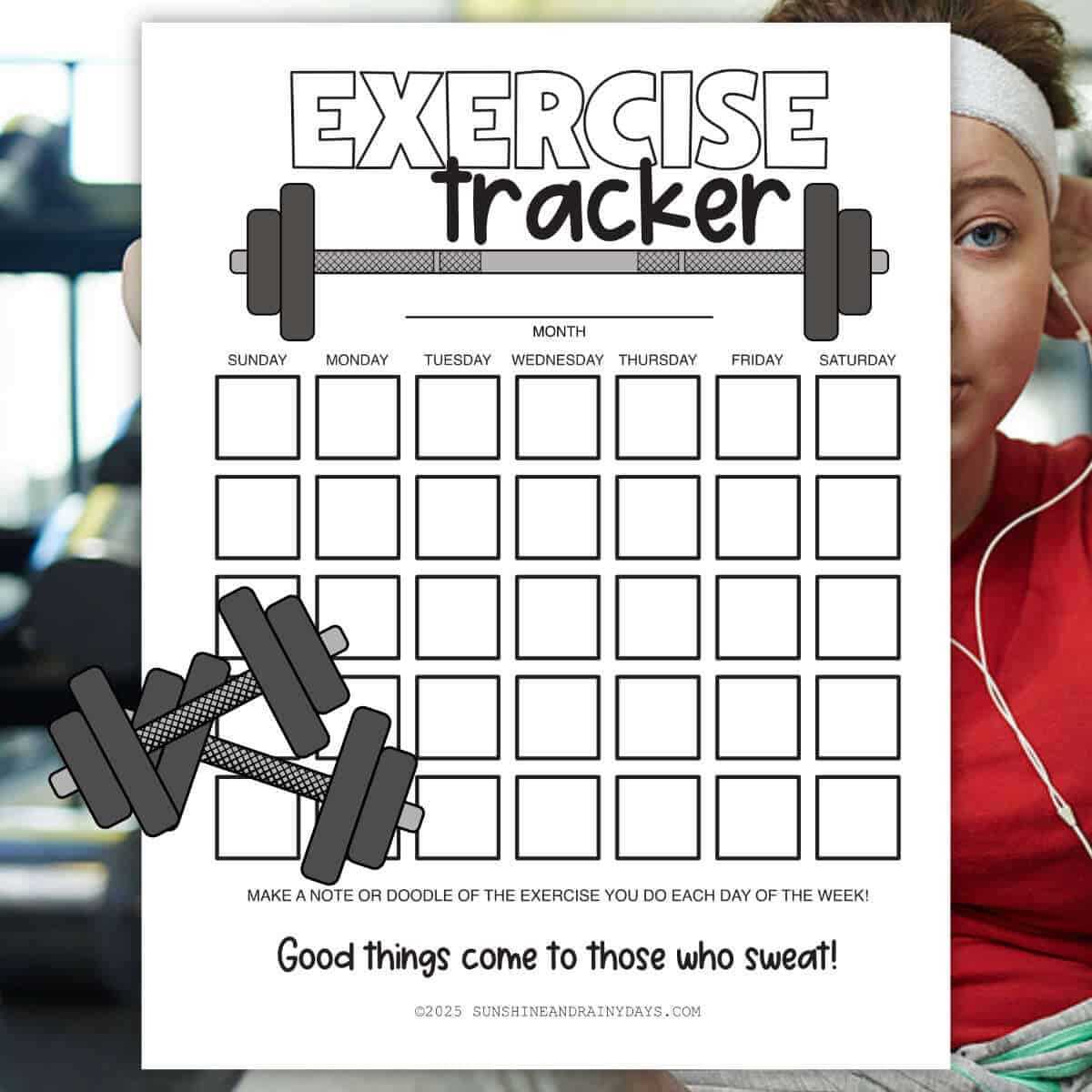 exercise tracker printable