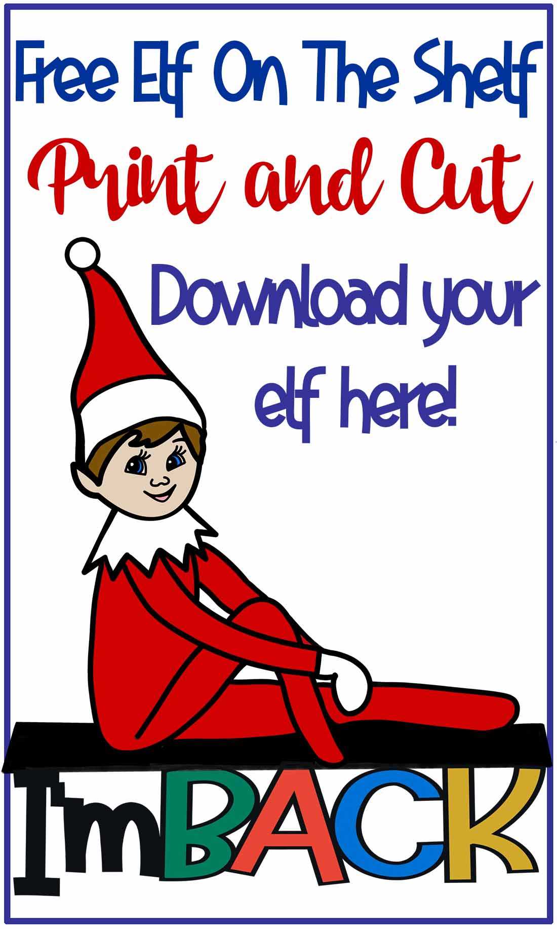 printable elf on shelf