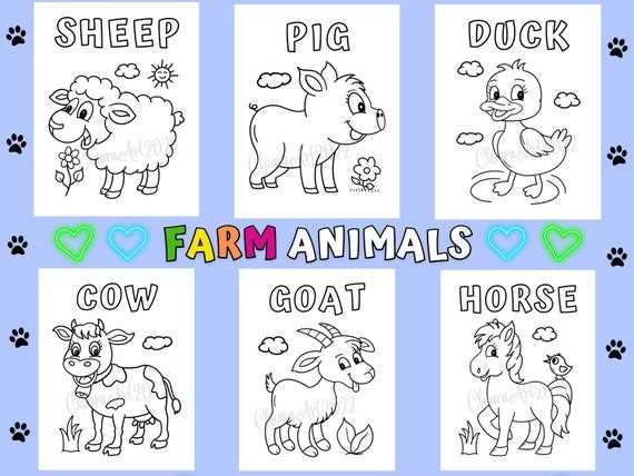 farm animal coloring pages printable farm animal coloring pages printable