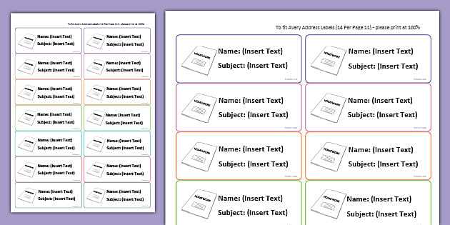 file labels printable