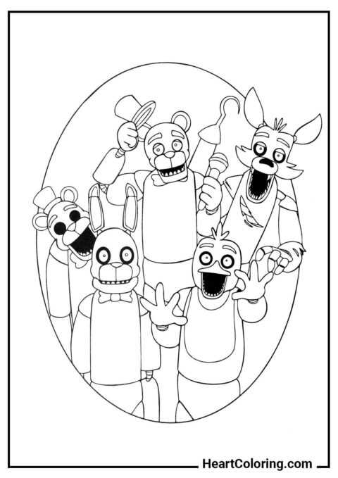 five nights at freddys coloring pages printable