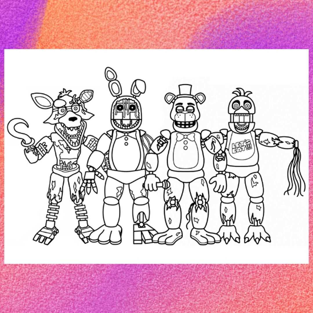 five nights at freddys coloring pages printable