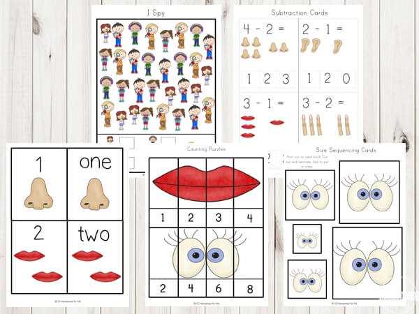 five senses free printables
