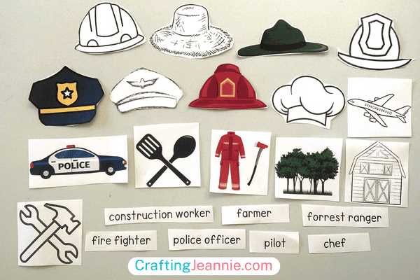 community helpers hats printables