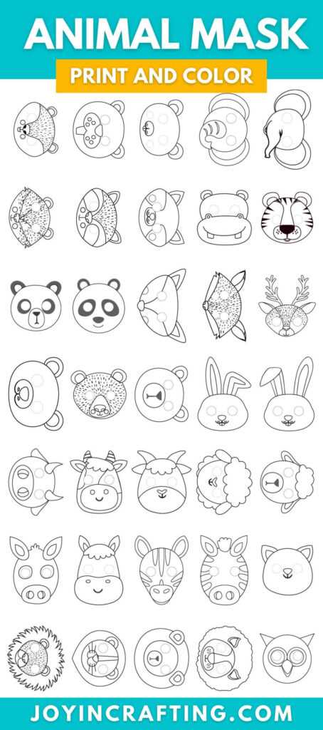 free animal printable masks free animal printable masks