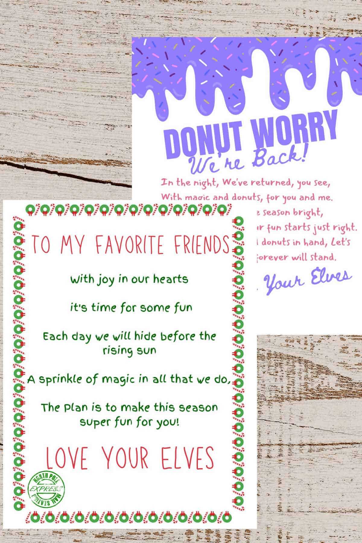 free elf letter printable