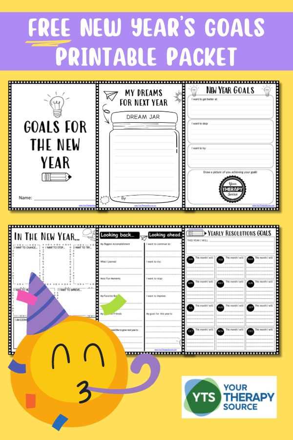free new years resolution printables