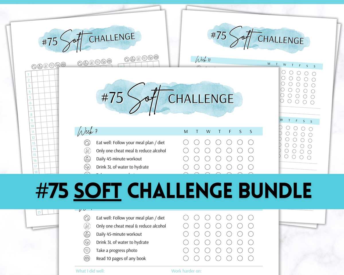 free printable 75 soft challenge free printable 75 soft challenge