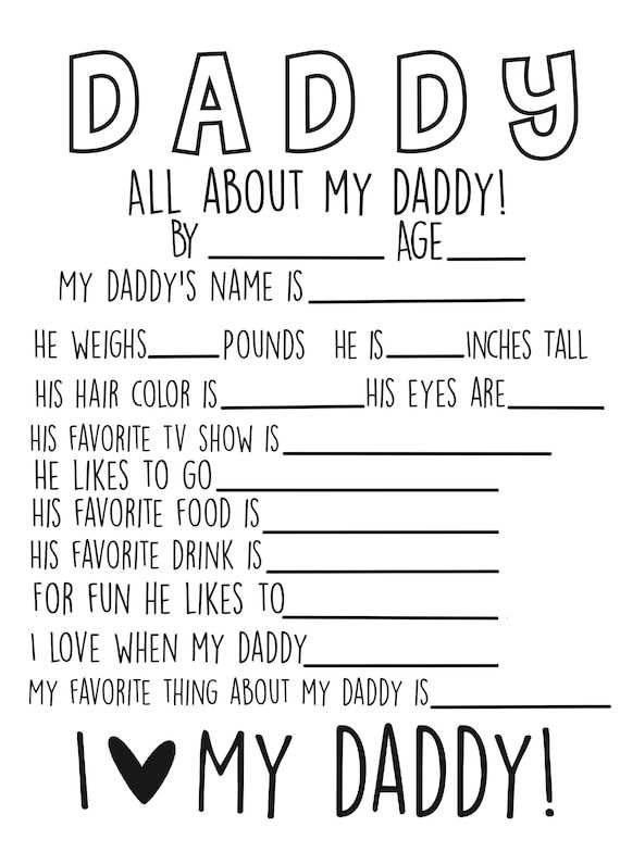free printable all about my dad worksheet free printable all about my dad worksheet