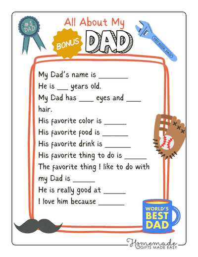 free printable all about my dad worksheet free printable all about my dad worksheet