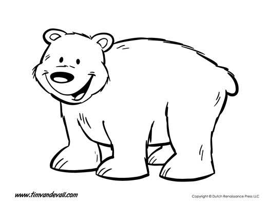 free printable bear template