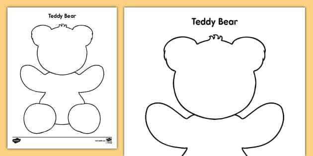 free printable bear template