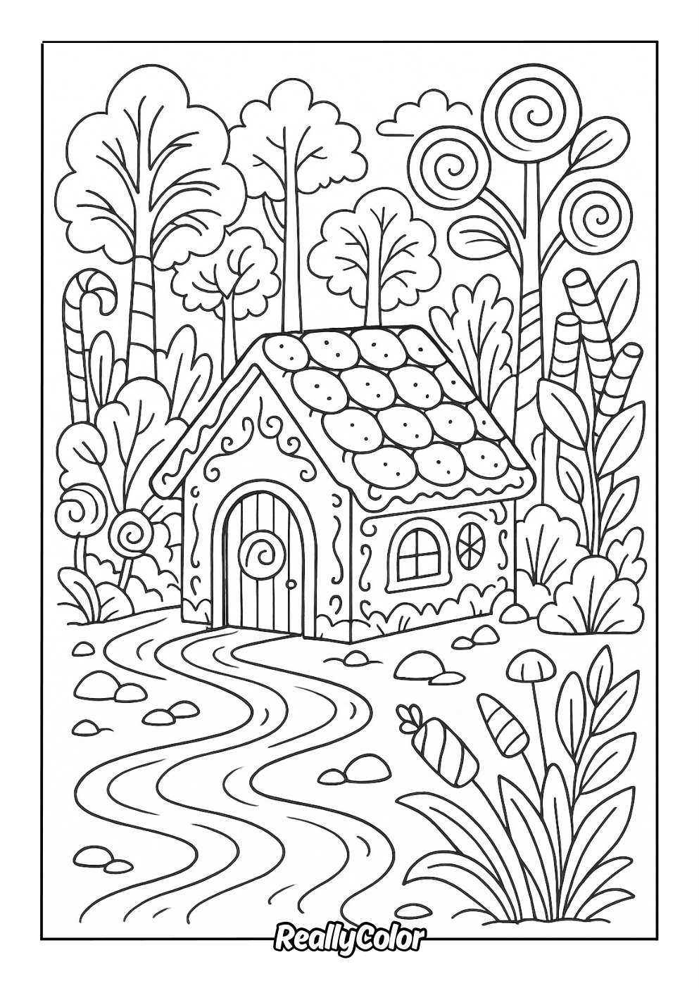free printable christmas gingerbread house coloring pages