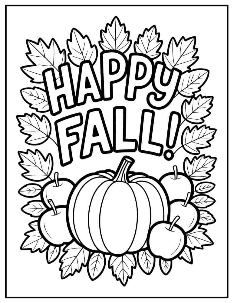 free printable coloring pages fall