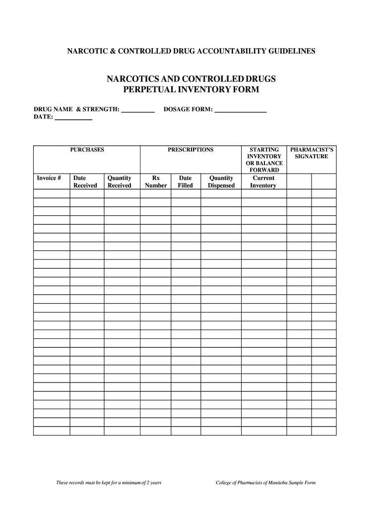 free printable controlled substance log free printable controlled substance log