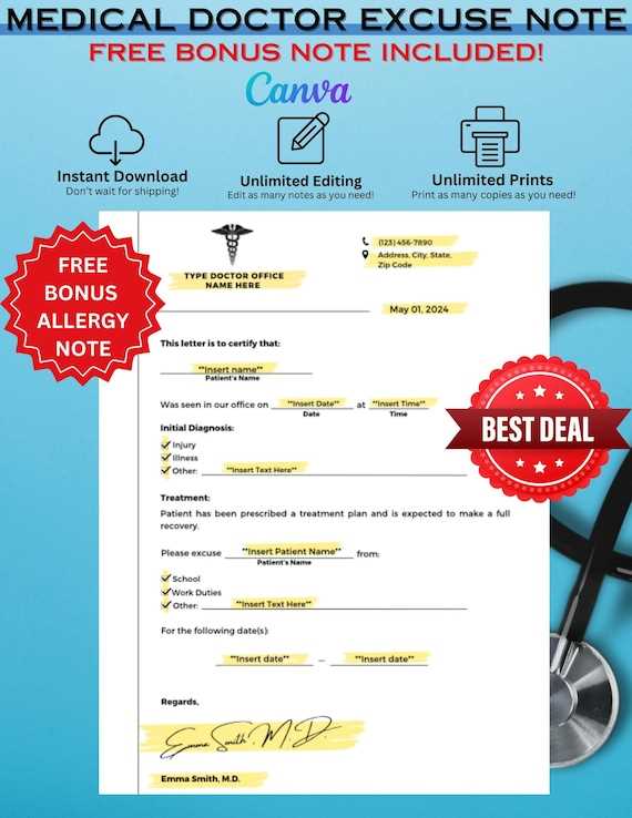 free printable dr note free printable dr note