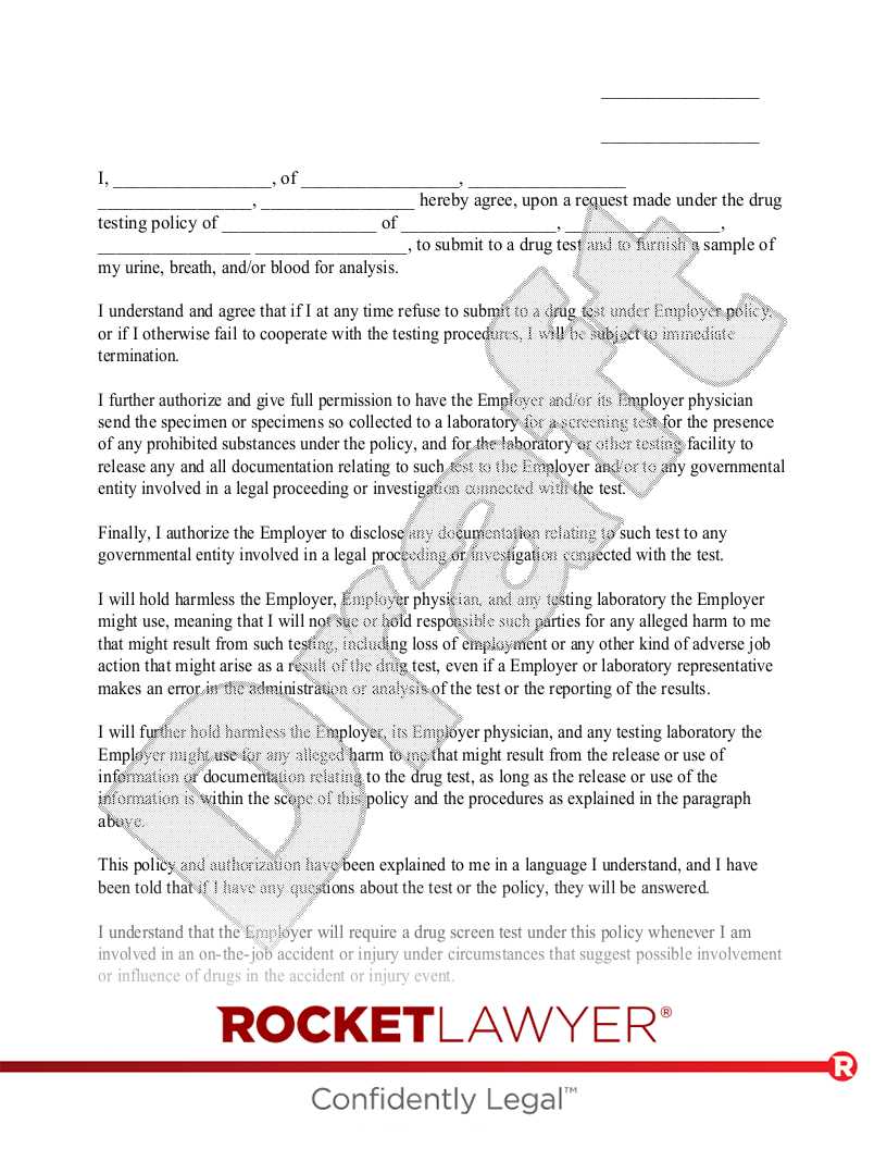 free printable drug testing forms