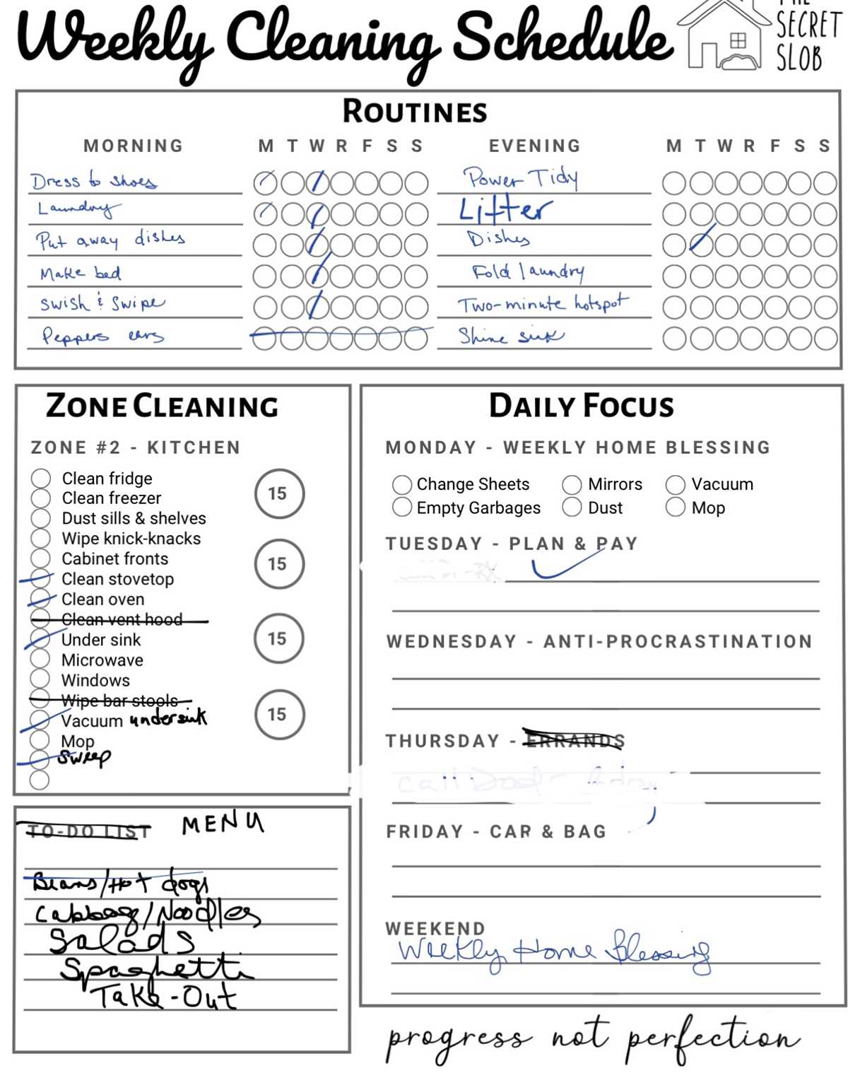 free printable flylady daily routine free printable flylady daily routine