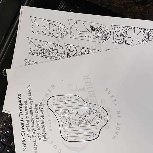 free printable leather knife sheath patterns