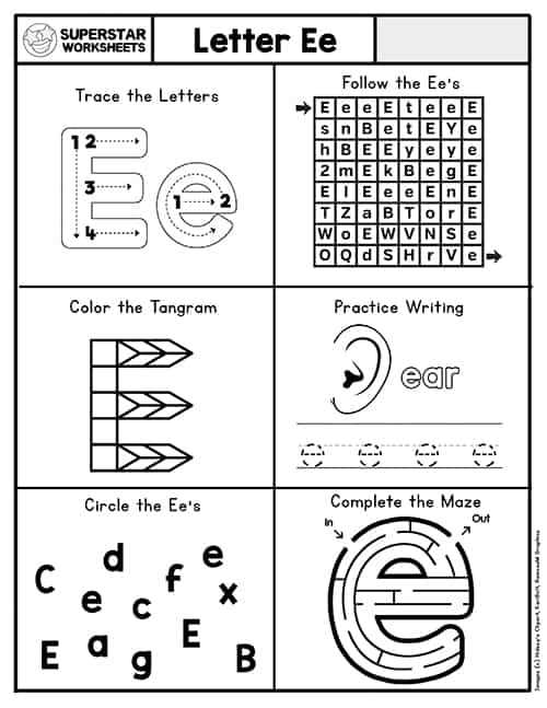 free printable letter e free printable letter e
