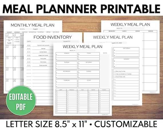 free printable menu planner free printable menu planner