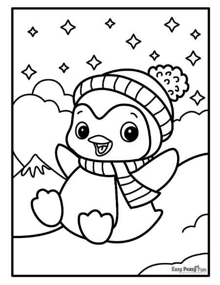 free printable penguin coloring sheets