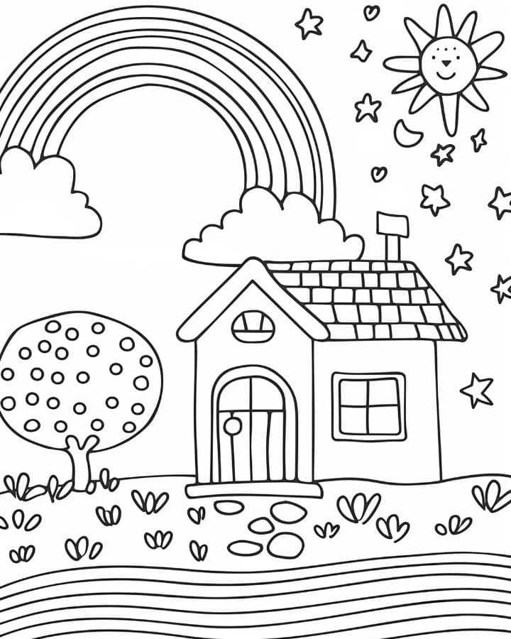 free printable rainbow coloring pages
