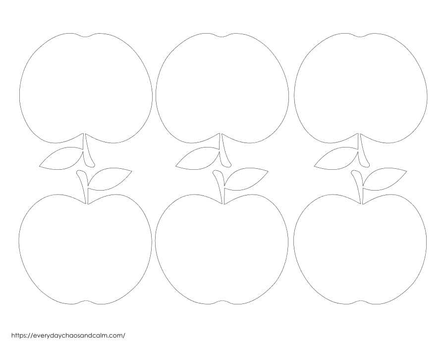 free printable small apple template