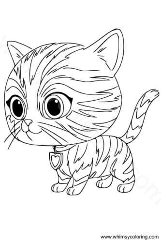 free printable super kitties coloring pages