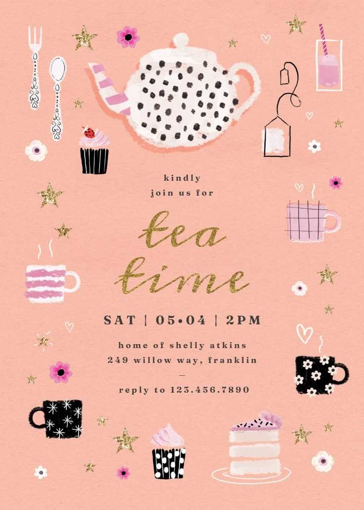 free printable tea party invitations free printable tea party invitations