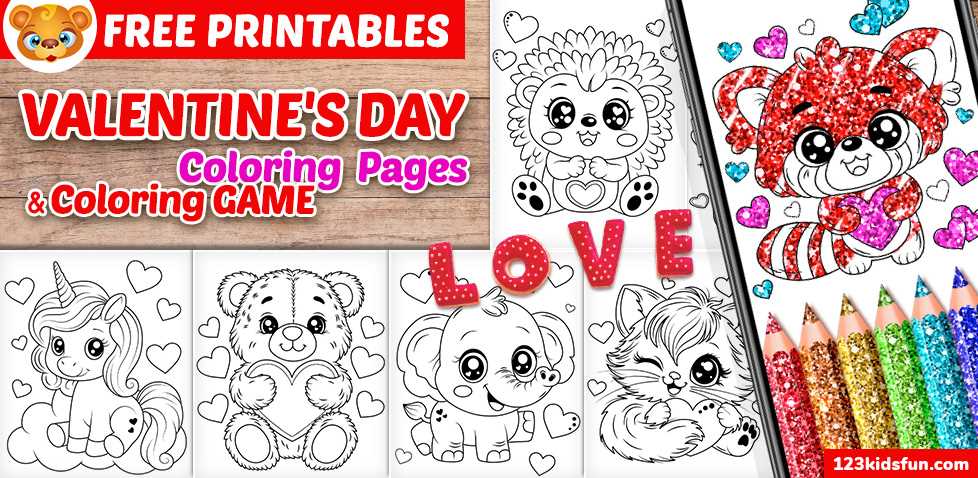 free printable valentine coloring pages
