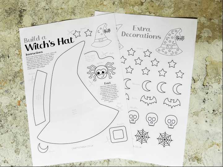 free printable witch hat template