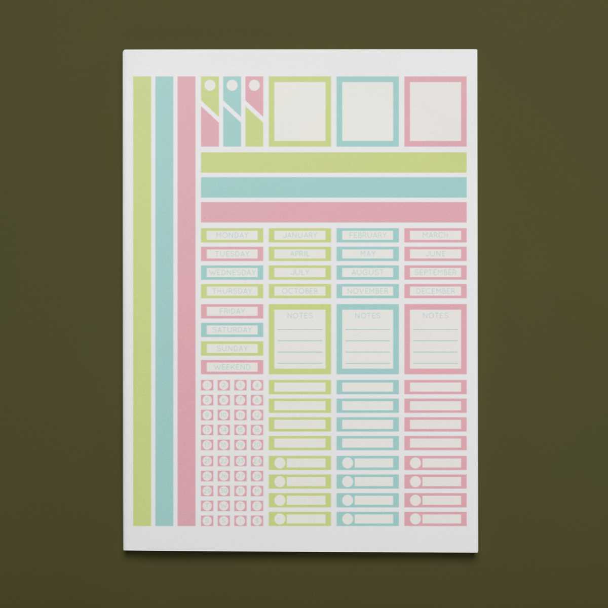 free sticker planner printables